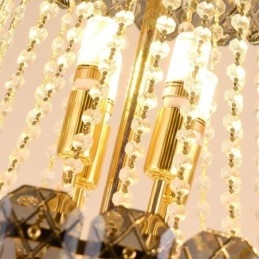 Plafoniera conică modernă, elegantă, din cristal