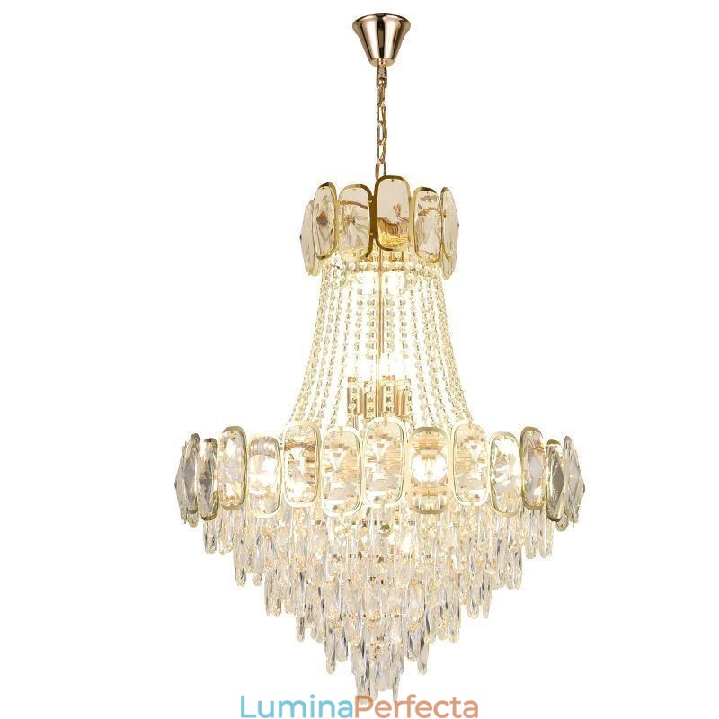 Lumină suspendată modernă din cristal Corp de iluminat rotund de tavan