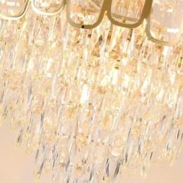 Lumină suspendată modernă din cristal Corp de iluminat rotund de tavan