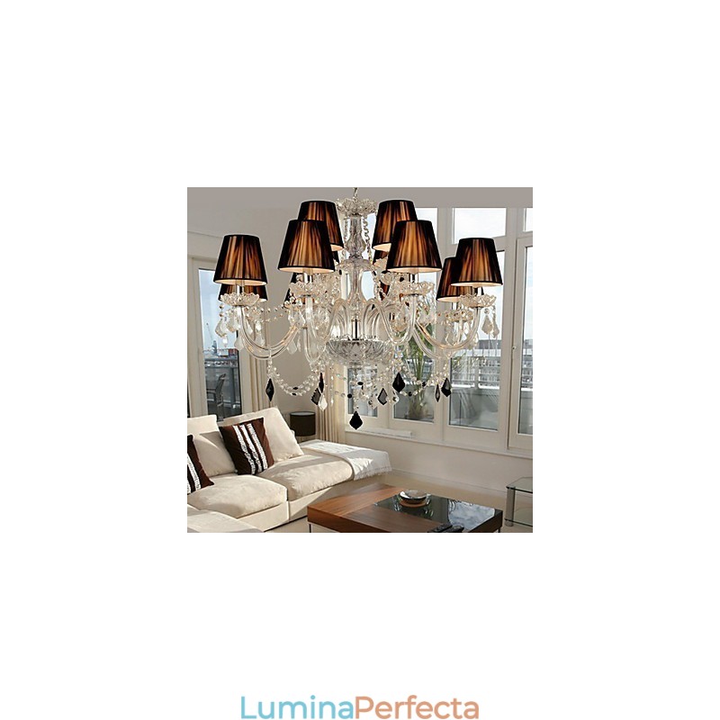 Candelabru elegant din cristal cu 12 lumini