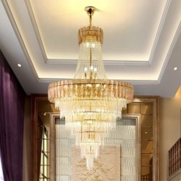 Plafoniera conică din cristal elegantă europeană