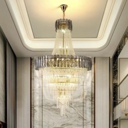 Plafoniera conică din cristal elegantă europeană