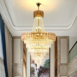 Plafoniera conică din cristal elegantă europeană