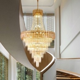 Plafoniera conică din cristal elegantă europeană