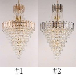 Lampă suspendată modernă, elegantă, din cristal, suspendată conică
