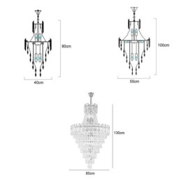 Lampă suspendată modernă, elegantă, din cristal, suspendată conică