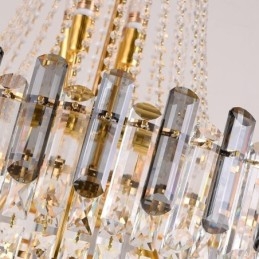 Lampă suspendată modernă, elegantă, din cristal, suspendată conică