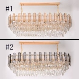 Plafoniera ovală modernă din cristal