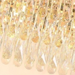 Plafoniera ovală modernă din cristal