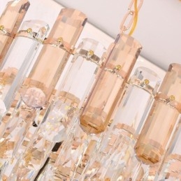 Plafoniera ovală modernă din cristal