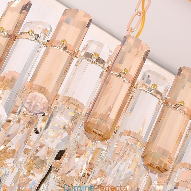 Plafoniera ovală modernă din cristal