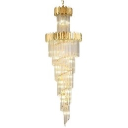 Lampă suspendată europeană Lumină suspendată din cristal Scări Foyerway