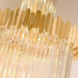 Lampă suspendată europeană Lumină suspendată din cristal Scări Foyerway