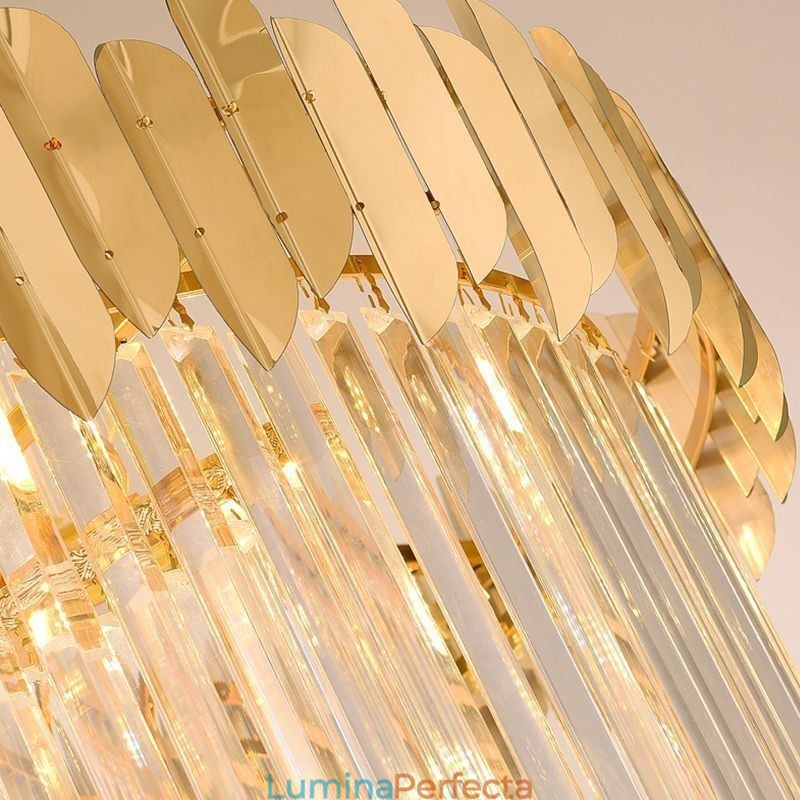 Lampă suspendată europeană Lumină suspendată din cristal Scări Foyerway