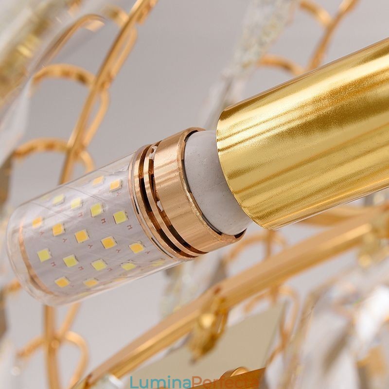 Lampă suspendată europeană Lumină suspendată din cristal Scări Foyerway