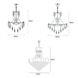 Plafoniera suspendată modernă Crystal Gold K9