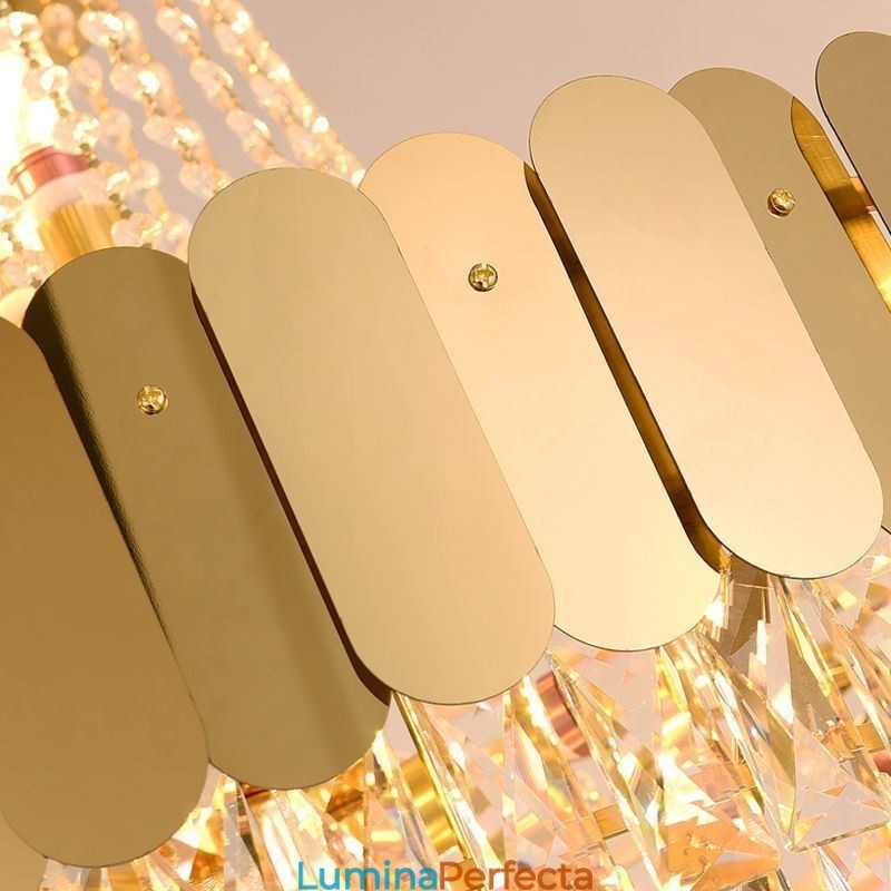 Plafoniera suspendată modernă Crystal Gold K9