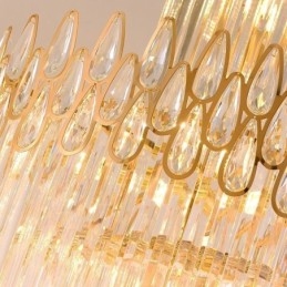 Lampă suspendată de tavan înalt de cristal european Scări