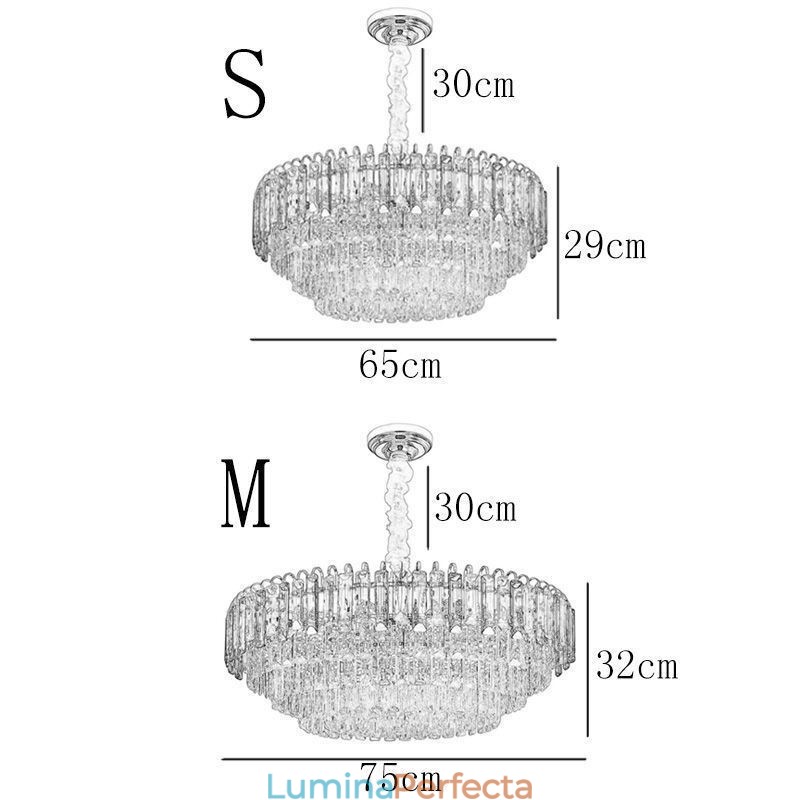 Lumini suspendate din cristal Plafoniera de lux 12 16 lumini