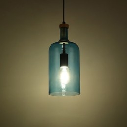 Candelabru suspendat modern cu abajur din sticlă