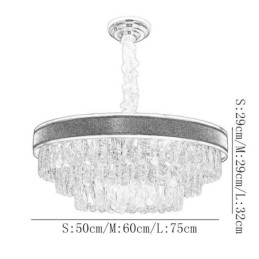 Lampă suspendată modernă Plafoniera din cristal 9 12 16 Lumini