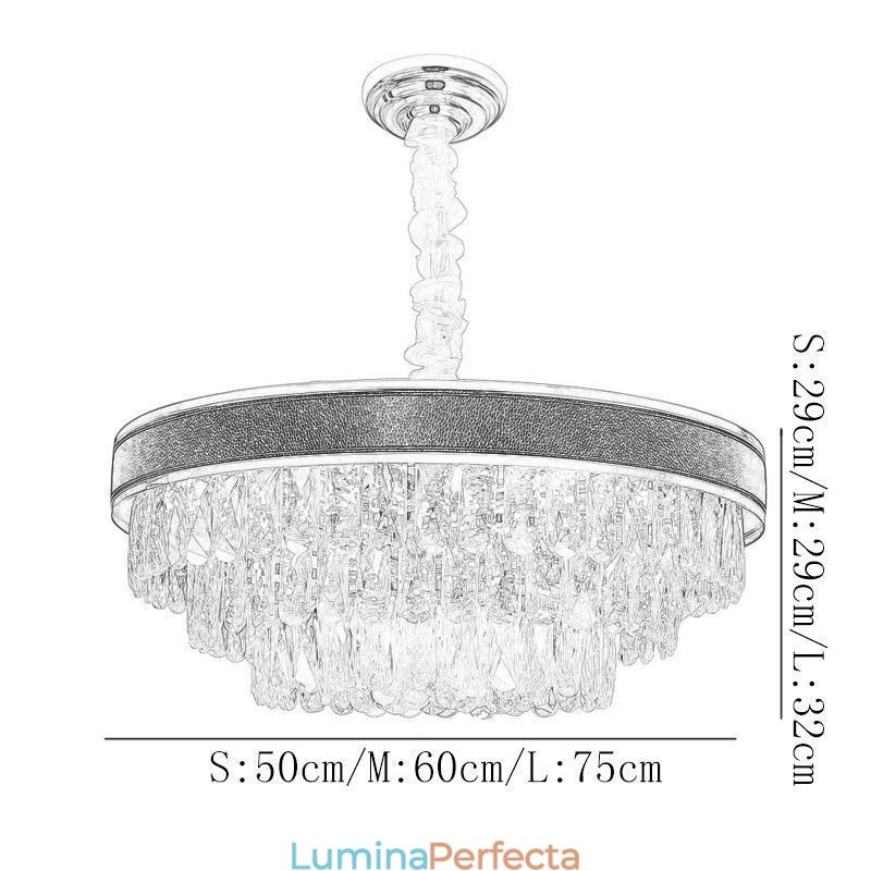 Lampă suspendată modernă Plafoniera din cristal 9 12 16 Lumini
