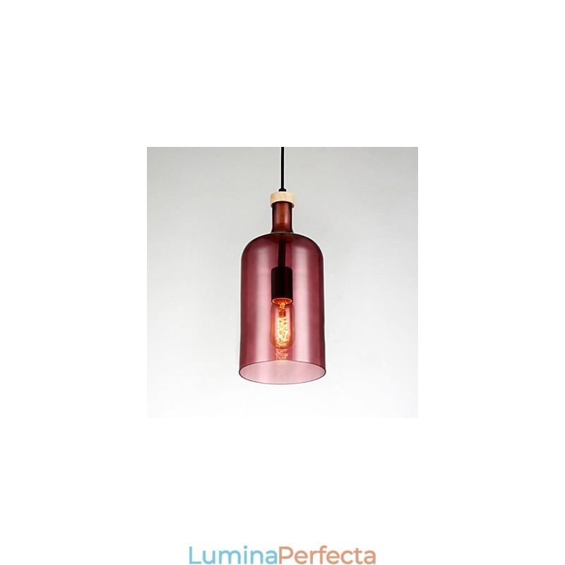 Candelabru suspendat modern cu abajur din sticlă