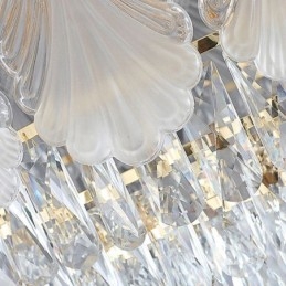 Lumină suspendată din cristal Corp de iluminat de tavan rotund din dantelă