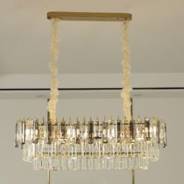 Lumină suspendată dreptunghiulară Plafoniera din cristal