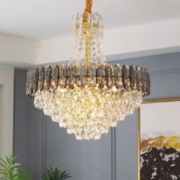 Lumină suspendată din cristal Corp de iluminat suspendat conic