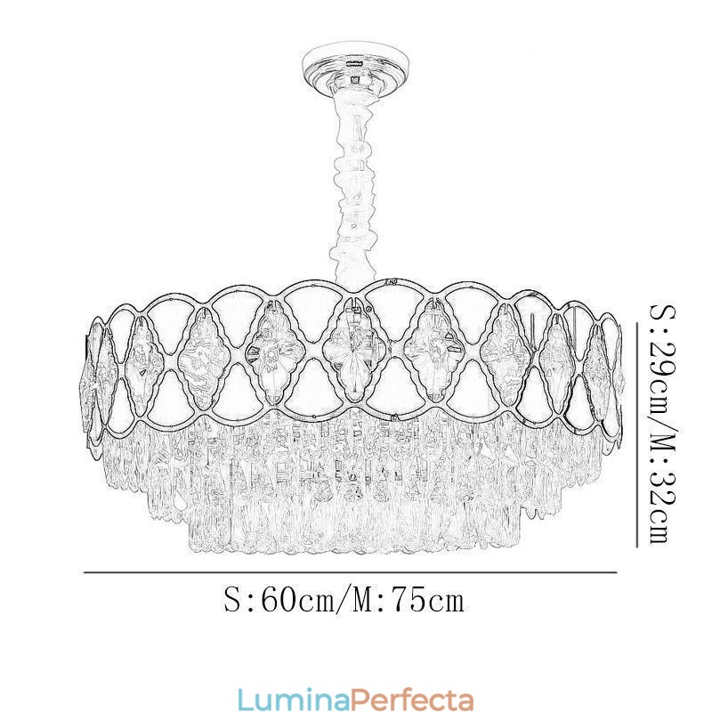 Lampă suspendată din cristal Plafoniere moderne din dantelă