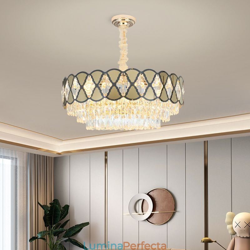 Lampă suspendată din cristal Plafoniere moderne din dantelă