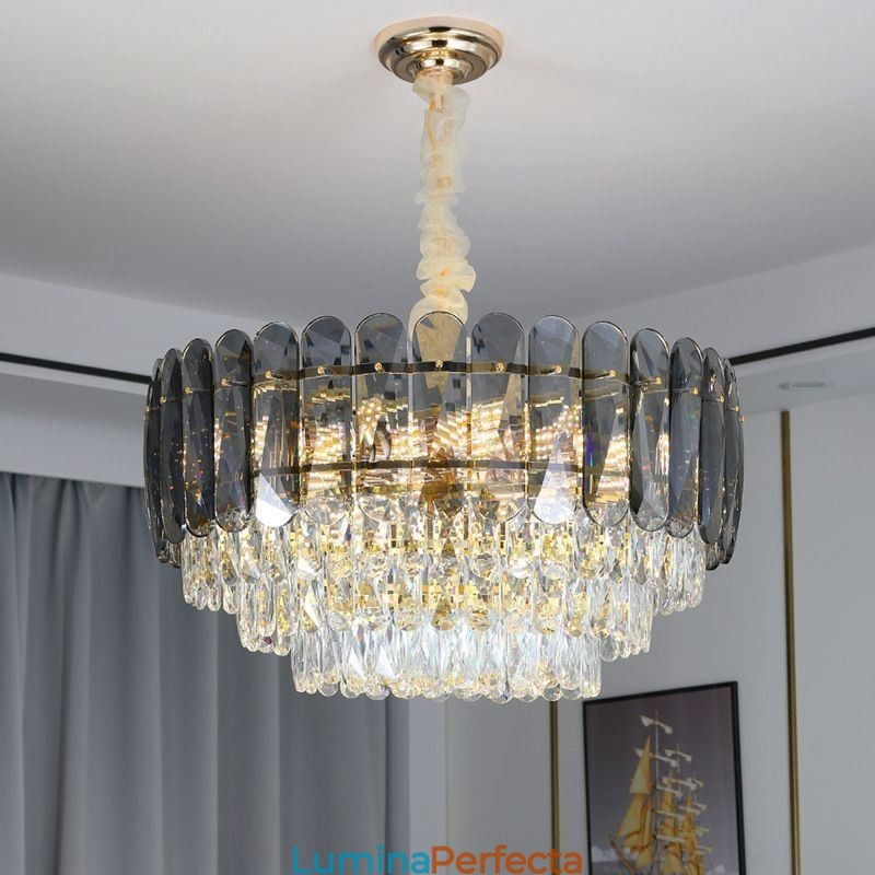 Plafoniera cu pandantiv din cristal