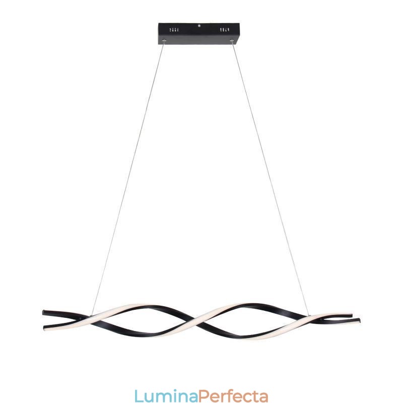 Lumină suspendată modernă Lumini suspendate în formă de val negru