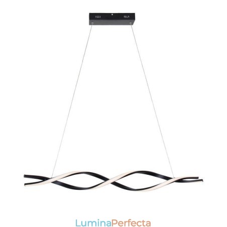 Lumină suspendată modernă Lumini suspendate în formă de val negru Lumină suspendată modernă Lumini suspendate în formă de val negru
