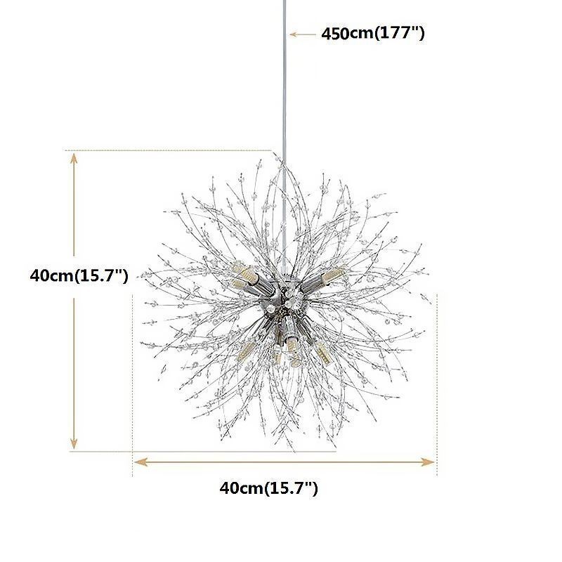Candelabru cu foc de artificii 8 lumini Lampă suspendată cu păpădie