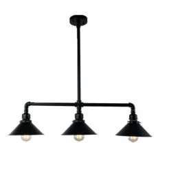 3 lumini retro industrial vintage țeavă de apă pandantiv candelabru în stil rustic rustic