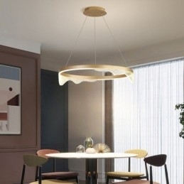 Lampă suspendată nordică din aluminiu Golden Wave Ripple
