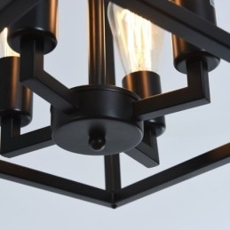 Lampă suspendată modernă, simplă, cușcă de fier