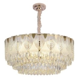 Lumină suspendată din cristal Corp de iluminat de tavan rotund din dantelă