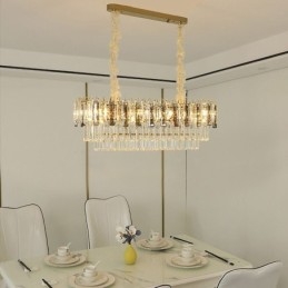 Lumină suspendată dreptunghiulară Plafoniera din cristal