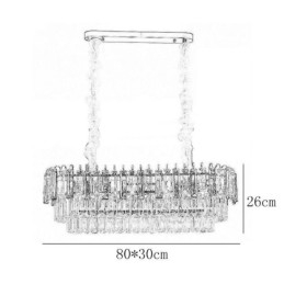 Lumină suspendată dreptunghiulară Plafoniera din cristal