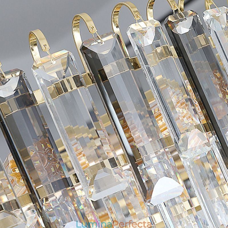 Lumină suspendată dreptunghiulară Plafoniera din cristal