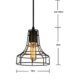 Candelabru vintage în stil european pentru pendanta neagră