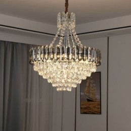 Lumină suspendată din cristal Corp de iluminat suspendat conic