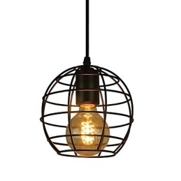 Candelabru de epocă în stil european în formă de glob pentru lumina suspendată neagră