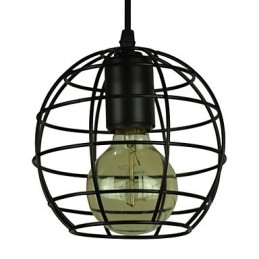 Candelabru de epocă în stil european în formă de glob pentru lumina suspendată neagră