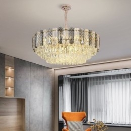 Plafoniera rotundă din cristal