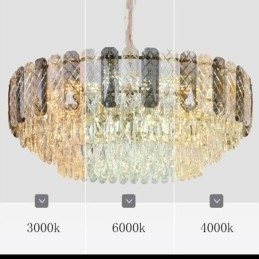 Plafoniera rotundă din cristal