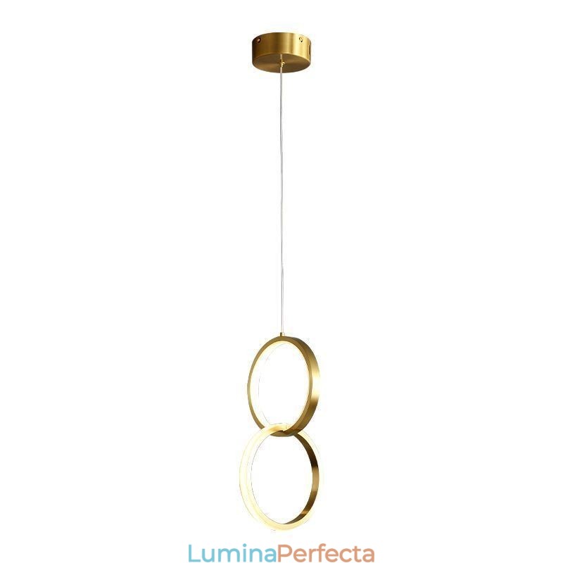 Lampă suspendată Inele din alamă Corp de iluminat decorativ